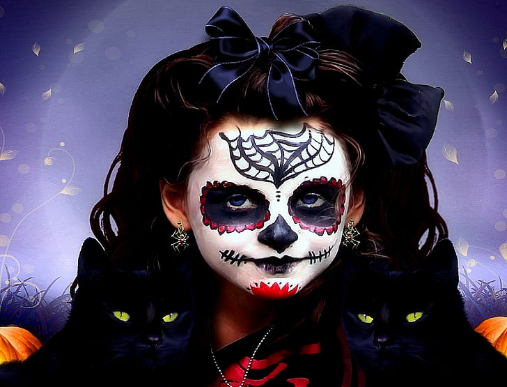 ~Halloween Candy~, cats, photomanipulation, weird-things-people-wear, gothic, halloween-candy, creative-pre--made, halloween, HD wallpaper