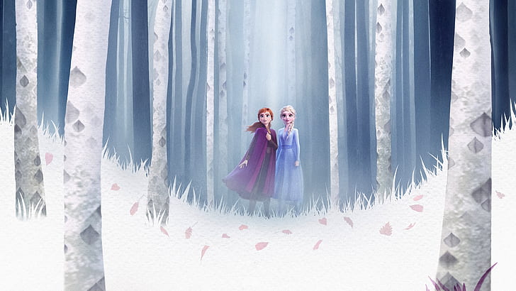Movie, Frozen 2, Anna (Frozen), Elsa (Frozen), Frozen (Movie), HD wallpaper