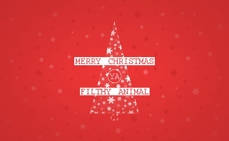 Merry Christmas Ya Filthy Animal, Funny, red, christmas, background, merry christmas, 집 혼자, 영화, 따옴표, HD 배경 화면