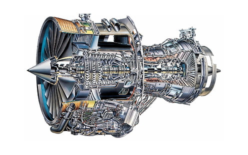 Ilustración de parte del vehículo gris y negro redondo, motores, avión, fondo blanco, bocetos, ingeniería, turbina, engranajes, Fondo de pantalla HD HD wallpaper