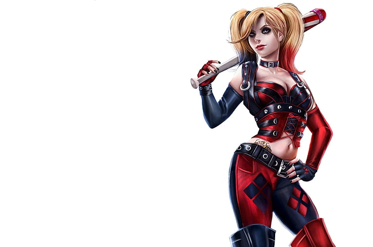 Ilustración de Harley Quinn, Harley Quinn, Batman, Joker, DC Comics, arte digital, Fondo de pantalla HD