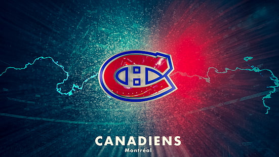 Хоккей, Монреаль Канадиенс, Эмблема, Лого, НХЛ, HD обои HD wallpaper