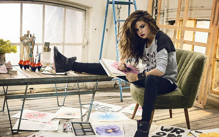 Selena Gomez, Selena Gomez, sıska kot pantolon, HD masaüstü duvar kağıdı