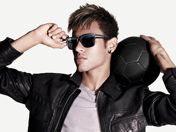 Polisi Neymar, pemotretan, hitam, kacamata hitam, Wallpaper HD