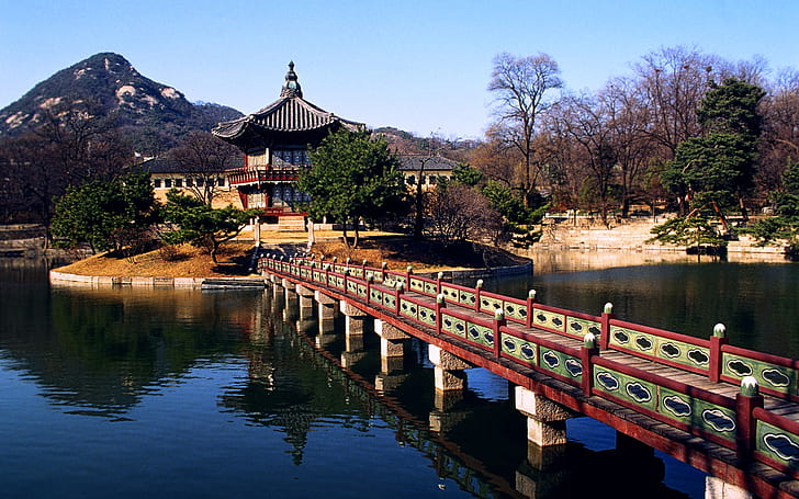 Lansekap taman Korea Selatan, Korea Selatan, Taman, Lansekap, Wallpaper HD
