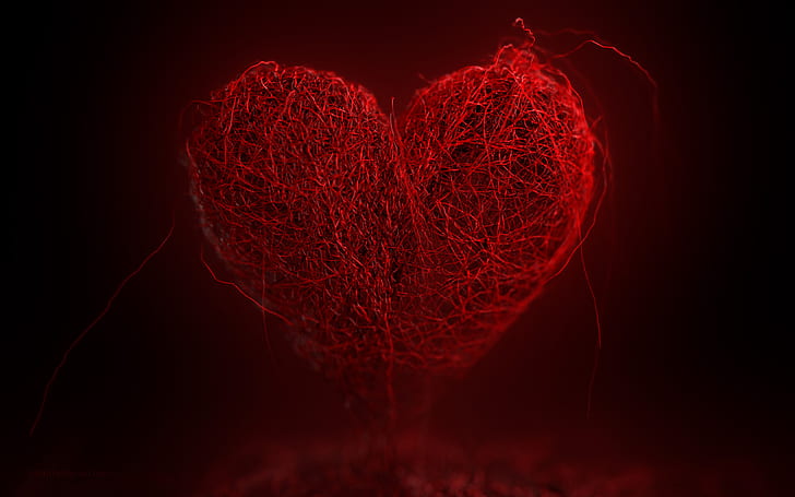 Mon cœur 2, menace entendue ornement, amour, cœur, Fond d'écran HD