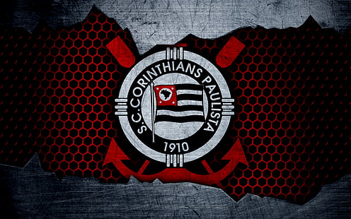 Fotboll, Sport Club Corinthians Paulista, emblem, logotyp, HD tapet HD wallpaper