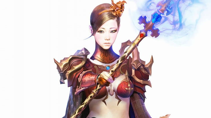 Fantasy Warrior Girl, warrior, girl, fantasy, 3d and abstract, HD wallpaper  | Wallpaperbetter