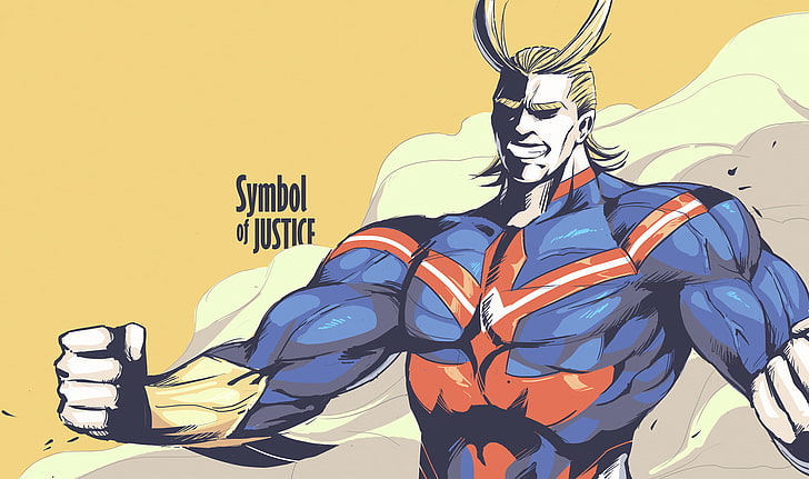 Symbol of Justice All Might illustration, Anime, My Hero Academia, All Might, HD wallpaper
