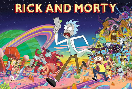 Sfondo di Rick and Morty, Rick and Morty, Rick Sanchez, Morty Smith, Jerry Smith, Beth Smith, Summer Smith, Sfondo HD HD wallpaper