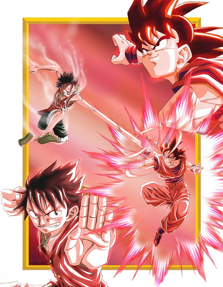 one piece son goku goku luffy anime manga monkey d luffy vs dragonball 1181x1519  Anime One Piece HD Art , one piece, Son Goku, HD wallpaper