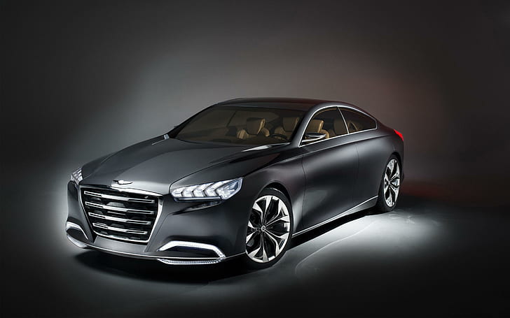 2013 Hyundai HCD 14 Genesis Concept, gray bentley coupe, concept, hyundai, genesis, 2013, cars, HD wallpaper