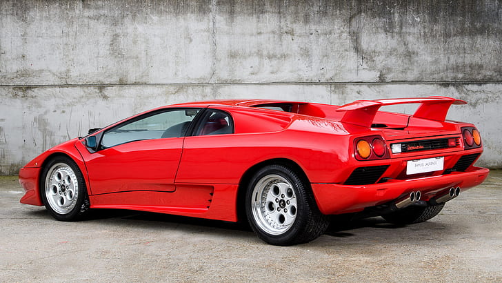Lamborghini Diablo, rote Autos, HD-Hintergrundbild
