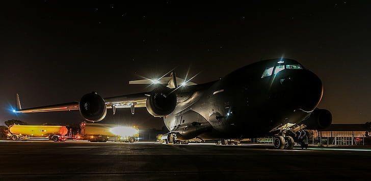 militare, aereo militare, Boeing C-17 Globemaster III, Royal Airforce, Sfondo HD