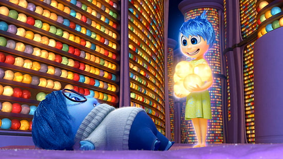 Movie, Inside Out, Joy (Inside Out), Sadness (Inside Out), HD wallpaper HD wallpaper