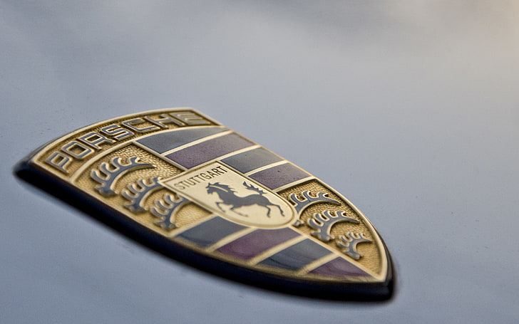horse, logo, Porsche, the hood, shield, HD wallpaper