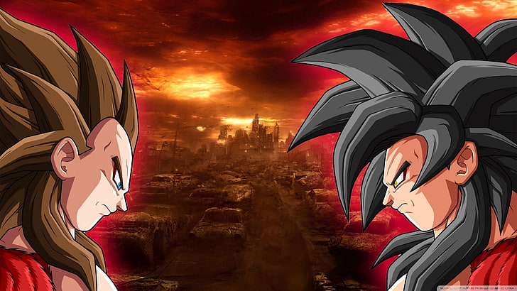 Vegeta Son Goku Dragonball GT Super Saiyajin 4 1600 x 900 Anime Dragonball HD Kunst, Vegeta, Son Goku, HD-Hintergrundbild
