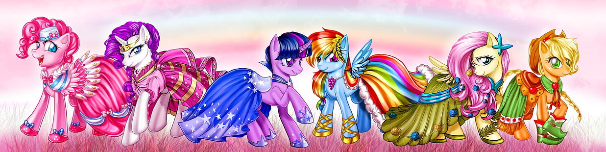 รายการโทรทัศน์ My Little Pony: Friendship is Magic, Applejack (My Little Pony), Fluttershy (My Little Pony), Pinkie Pie, Rainbow Dash, Rarity (My Little Pony), Twilight Sparkle, วอลล์เปเปอร์ HD HD wallpaper