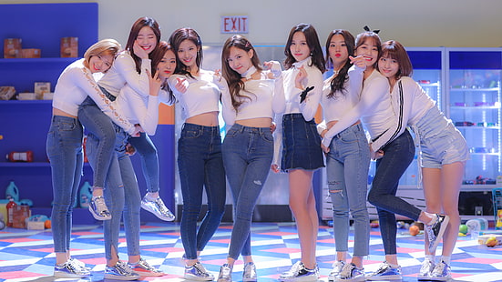 deux fois groupe, deux fois, K-pop, groupe de femmes, femmes, Fond d'écran HD HD wallpaper