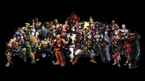 Street Fighter Charaktere, Street Fighter Charaktere Illustration, Straße, Kämpfer, Charaktere, Spiele, HD-Hintergrundbild HD wallpaper