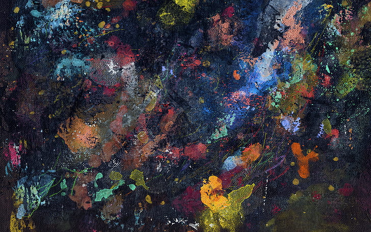 Lukisan Abstrak Canvas Splatter HD, abstrak, digital / karya seni, lukisan, splatter, kanvas, Wallpaper HD