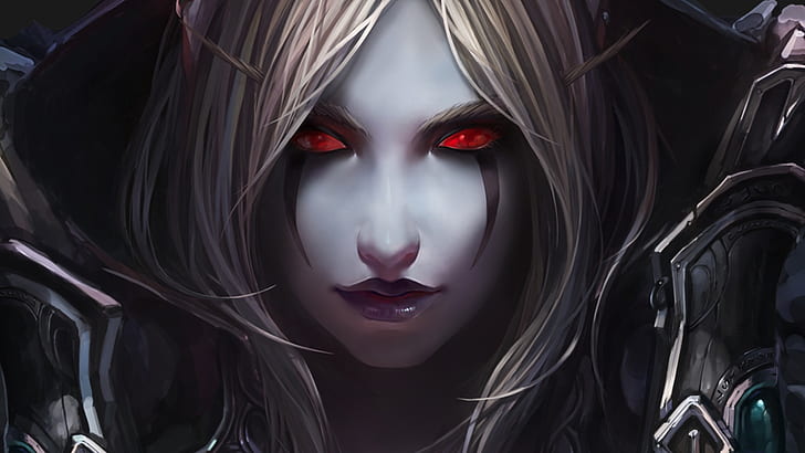gry wideo world of Warcraft gothic red eyes ark artwork sylvanas windrunner 1920x1080 Gry wideo World of Warcraft HD Art, Gry wideo, World of Warcraft, Tapety HD