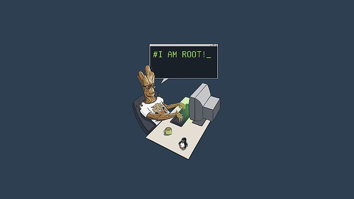 Linux, Sudo, Groot, Root, Arch Linux, Wallpaper HD