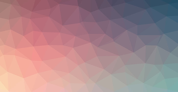 треугольник, абстрактный, градиент, мягкий градиент, Linux, синий, фиолетовый, красный, оранжевый, HD обои