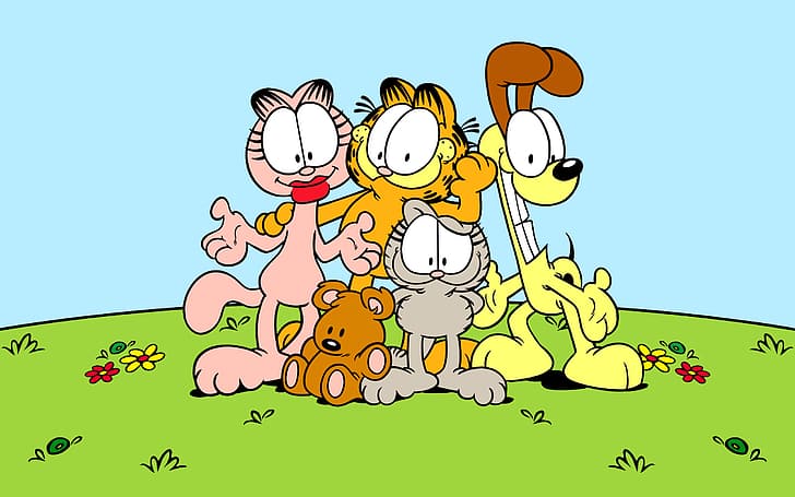 Garfield, kartun, kucing, Wallpaper HD