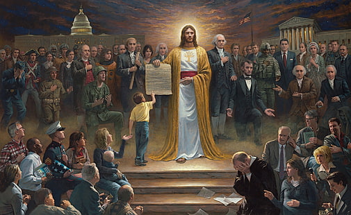 พระเยซูเสด็จกลับสู่โลกภาพวาดของพระเยซูคริสต์ศิลปะภาพวาดโลกพระเยซูเสด็จกลับมา, วอลล์เปเปอร์ HD HD wallpaper