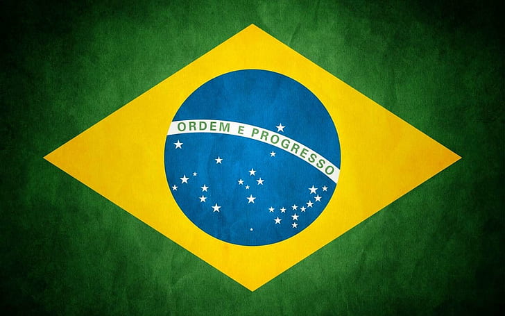 Brasil, bandera, Fondo de pantalla HD