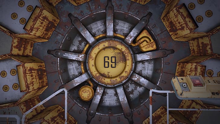 Fallout 4, brankas, pintu, Fallout, game PC, Wallpaper HD