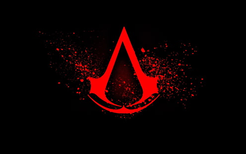 Logotipo de Assassin's Creed, sangue, logotipo, assassins creed, Revelations, HD papel de parede HD wallpaper