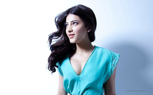 Shruti Haasan 2015 ، فستان نسائي بدون أكمام برقبة على شكل V أزرق ، 2015 ، Shruti ، Haasan، خلفية HD HD wallpaper