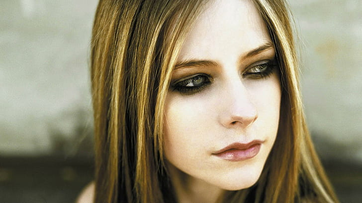 Avril Lavigne, viso, capelli, aspetto, trucco, Avril Lavigne, viso, capelli, aspetto, trucco, Sfondo HD