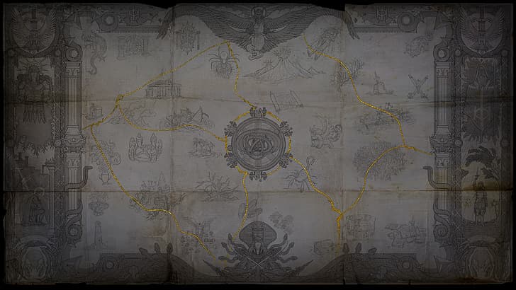 Path of Exile, jeux de broyage, Atlas des mondes, carte, Fond d'écran HD