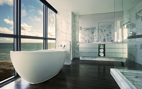 Coll Bathroom Design, bathroom, interior design, home design, HD wallpaper HD wallpaper