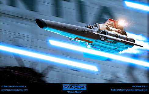 Battlestar Galactica, Battlestar Galactica (2003), Vipère coloniale, Vaisseau spatial, Fond d'écran HD HD wallpaper
