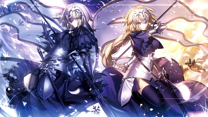 두 소녀 캐릭터 디지털 벽지, 운명 / 그랜드 주문, 눈금자 (Fate / Grand Order), 운명 시리즈, HD 배경 화면