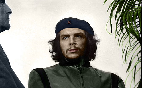 Che Guevara, fotos coloreadas, sombrero, barbas, hombres, histórico, Fondo de pantalla HD HD wallpaper