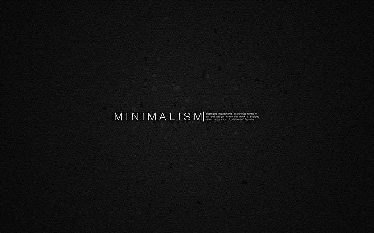 minimalism, mörk, digital konst, typografi, text, enkel bakgrund, HD tapet