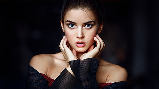 potret, perempuan, Georgy Chernyadyev, model, wajah, Tatyana Kozelkina, si rambut cokelat, Wallpaper HD HD wallpaper