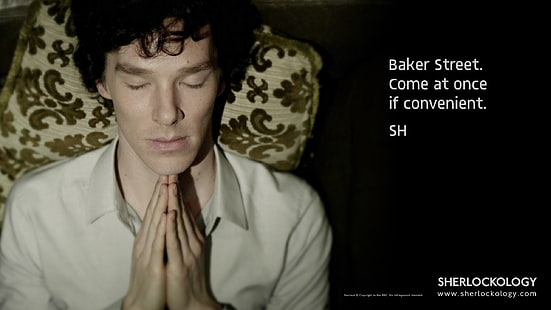 Benedict Cumberbatch, Benedict Cumberbatch, Sherlock, gözleri kapalı, HD masaüstü duvar kağıdı HD wallpaper