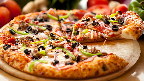 pizza, nourriture, pizza, Fond d'écran HD HD wallpaper