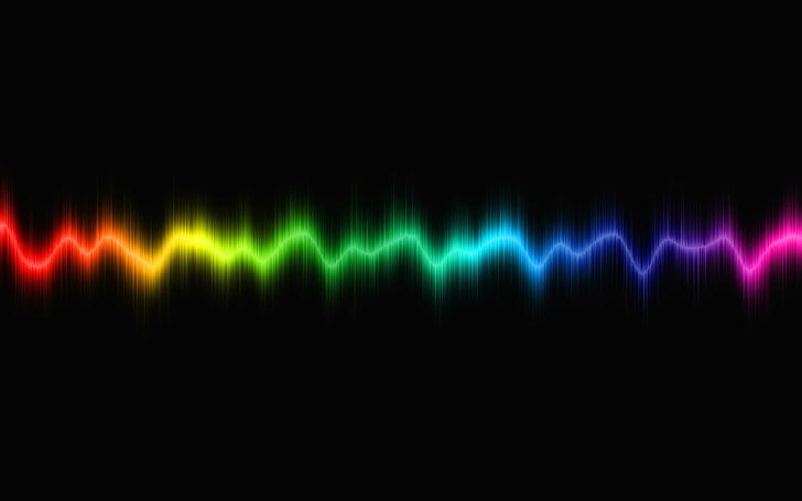 الألوان والموسيقى والصوت والموجة، خلفية HD
