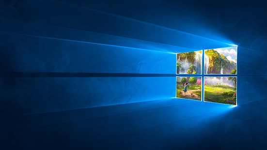 Windows 10, çizim, sanat eseri, dijital sanat, HD masaüstü duvar kağıdı HD wallpaper