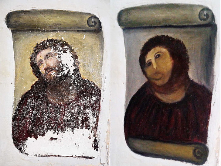 Jesus Christ painting, painting, frescoes, Jesus Christ, HD wallpaper