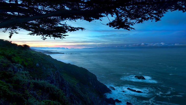 California Shores, lautan, pantai, pantai, alam, california, alam, dan lanskap, Wallpaper HD