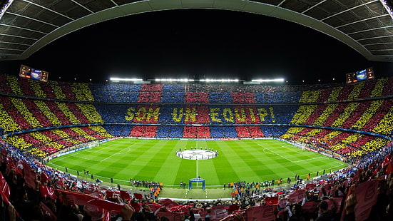 Camp Nou, FC Barcelona, Champions League 2012-13, FC Barcelona - AC Milan, HD wallpaper HD wallpaper