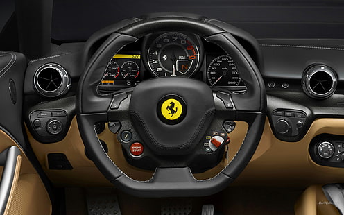 Приборная панель Ferrari F12 Berlinetta Dash Dashboard HD, автомобили, ferrari, интерьер, приборная панель, датчики, berlinetta, f12, панель приборов, HD обои HD wallpaper